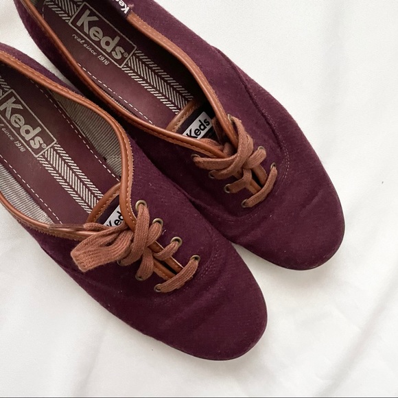Keds Wool Wine Heathered Sneakers - Picture 7 of 9
